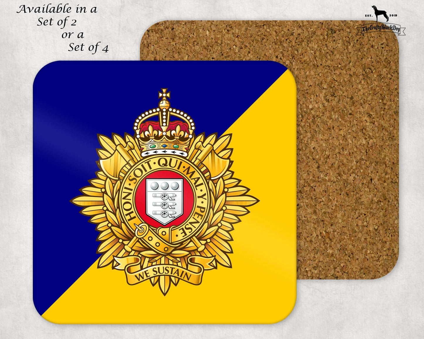 Royal Logistic Corps Officer - COASTER SET (New King's Crown)