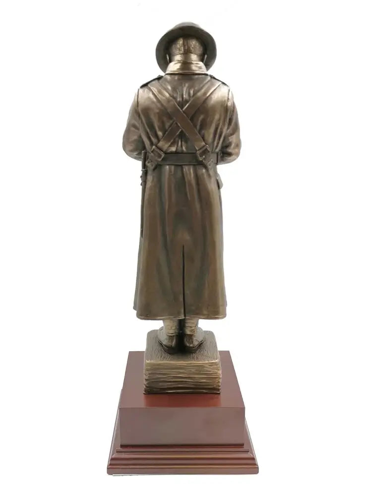 Lone WW1 TOMMY Cold Cast Bronze Sculpture With Rifle