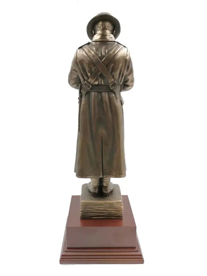 Lone WW1 TOMMY Cold Cast Bronze Sculpture With Rifle