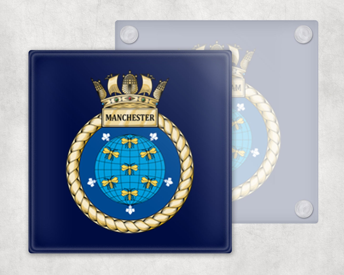 HMS Manchester - Glass Coaster