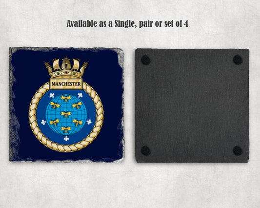 HMS Manchester - Slate Coaster