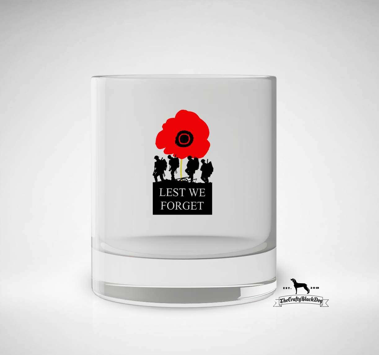 Lest We Forget - Marching Soldiers - Whiskey/Spirit Glass