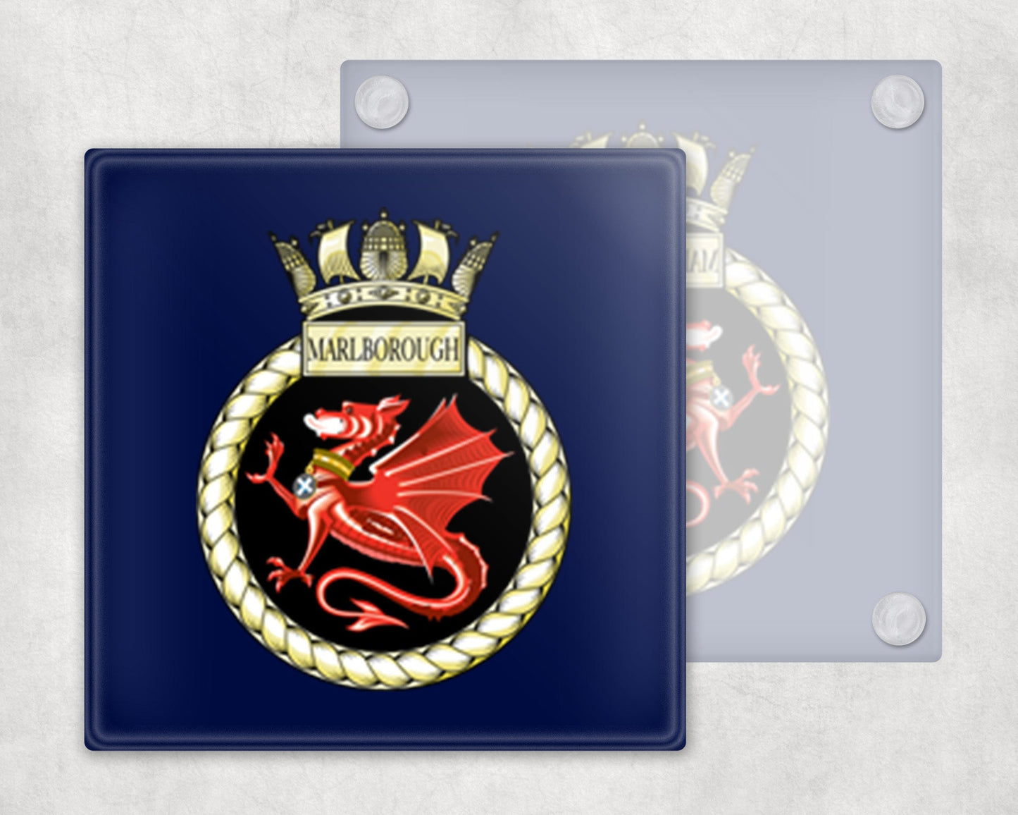 HMS Marlborough - Glass Coaster