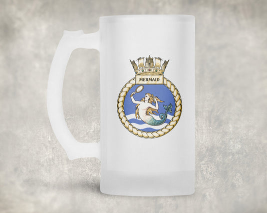 HMS Mermaid - Frosted Stein/Tankard/Beer Mug - Frosted Stein/Tankard/Beer Mug