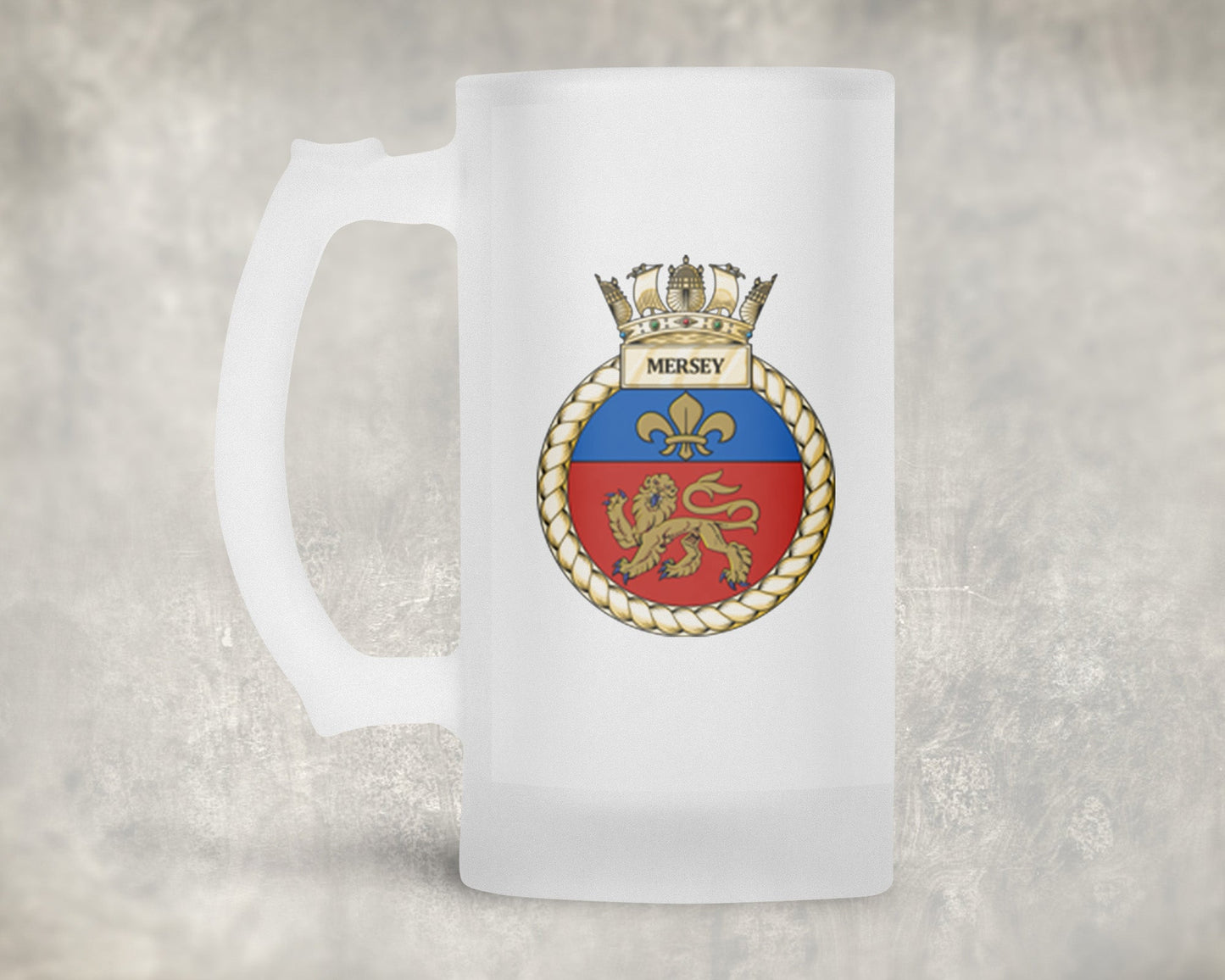 HMS Mersey - Frosted Stein/Tankard/Beer Mug - Frosted Stein/Tankard/Beer Mug