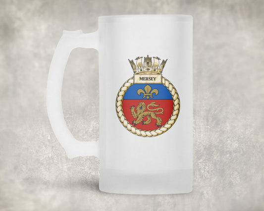 HMS Mersey - Frosted Stein/Tankard/Beer Mug - Frosted Stein/Tankard/Beer Mug