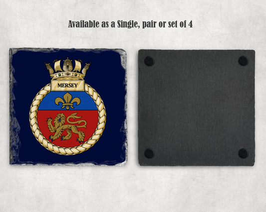 HMS Mersey - Slate Coaster
