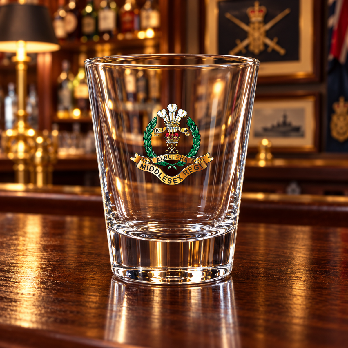 Middlesex Regiment - Shot Glasses | The Crafty Black Dog — Frosted_Shot_Glass_Military_Bar_Smart_Object copy