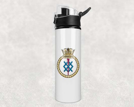 HMS Middleton - Flip Top Water Bottle