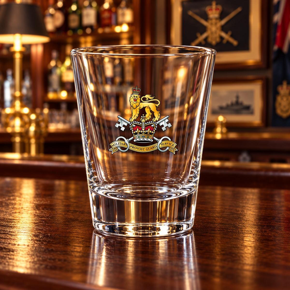 Military Provost Guard Service - Shot Glasses | The Crafty Black Dog — Frosted_Shot_Glass_Military_Bar_Smart_Object copy