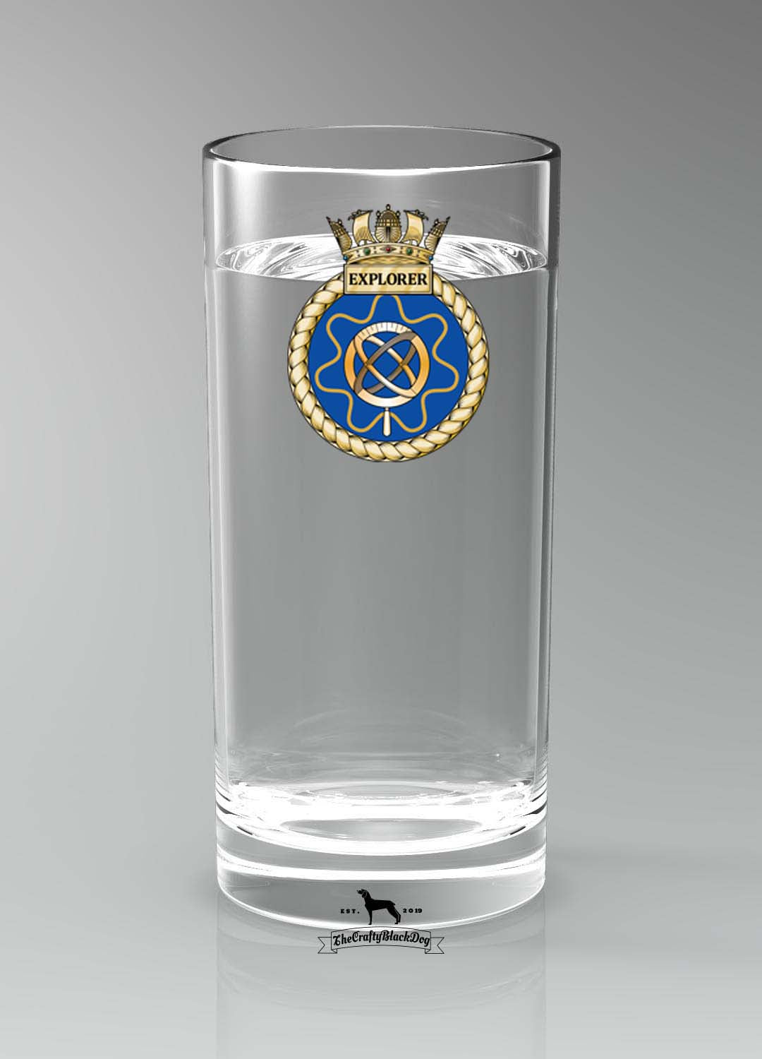 HMS Explorer - Straight Gin/Mixer/Water Glass