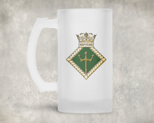HMS Neptune - Frosted Stein/Tankard/Beer Mug - Frosted Stein/Tankard/Beer Mug