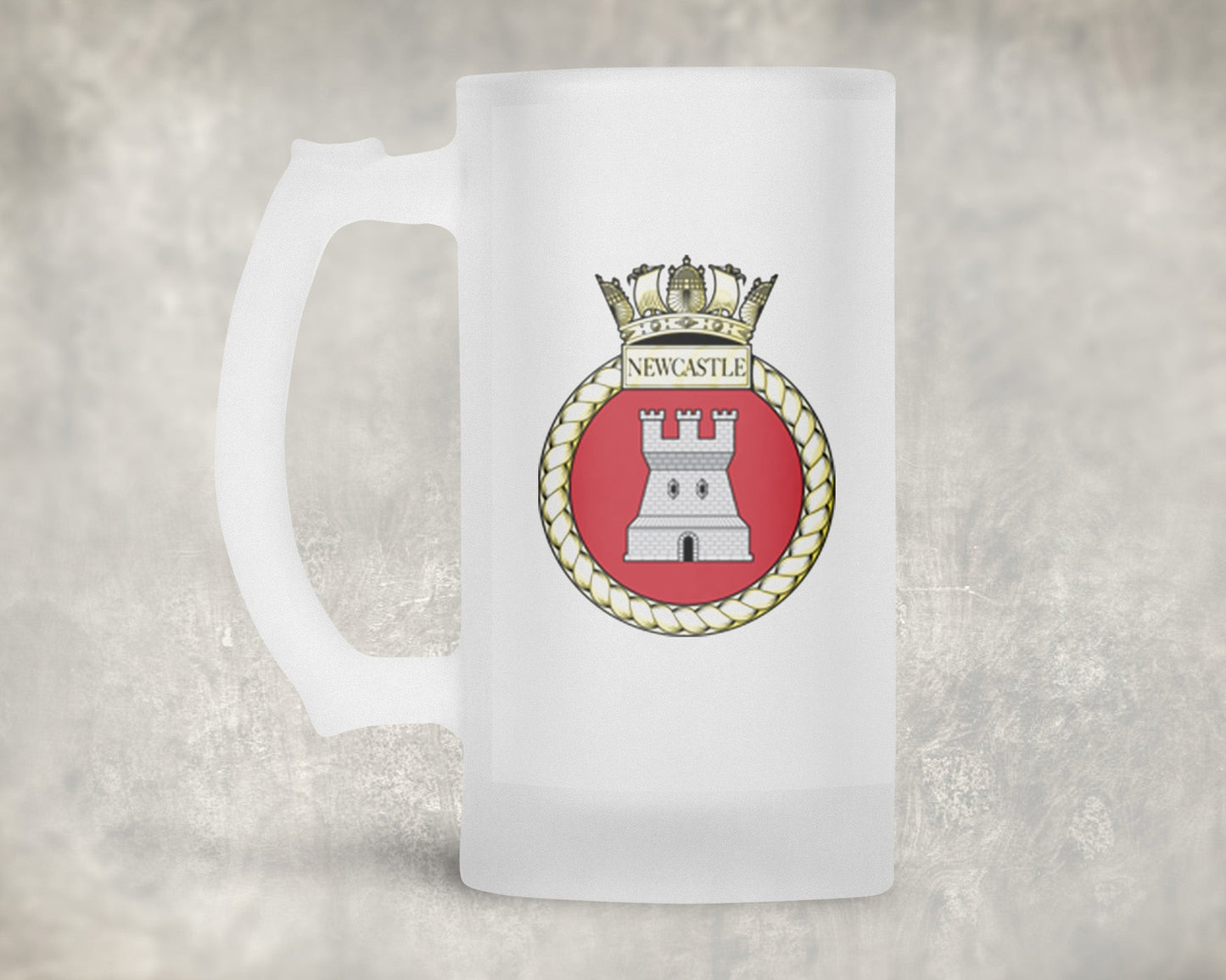 HMS Newcastle - Frosted Stein/Tankard/Beer Mug - Frosted Stein/Tankard/Beer Mug