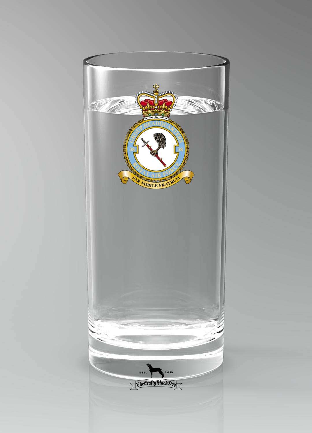 Group Headquarters No 38 Group RAF - Straight Gin/Mixer/Water Glass