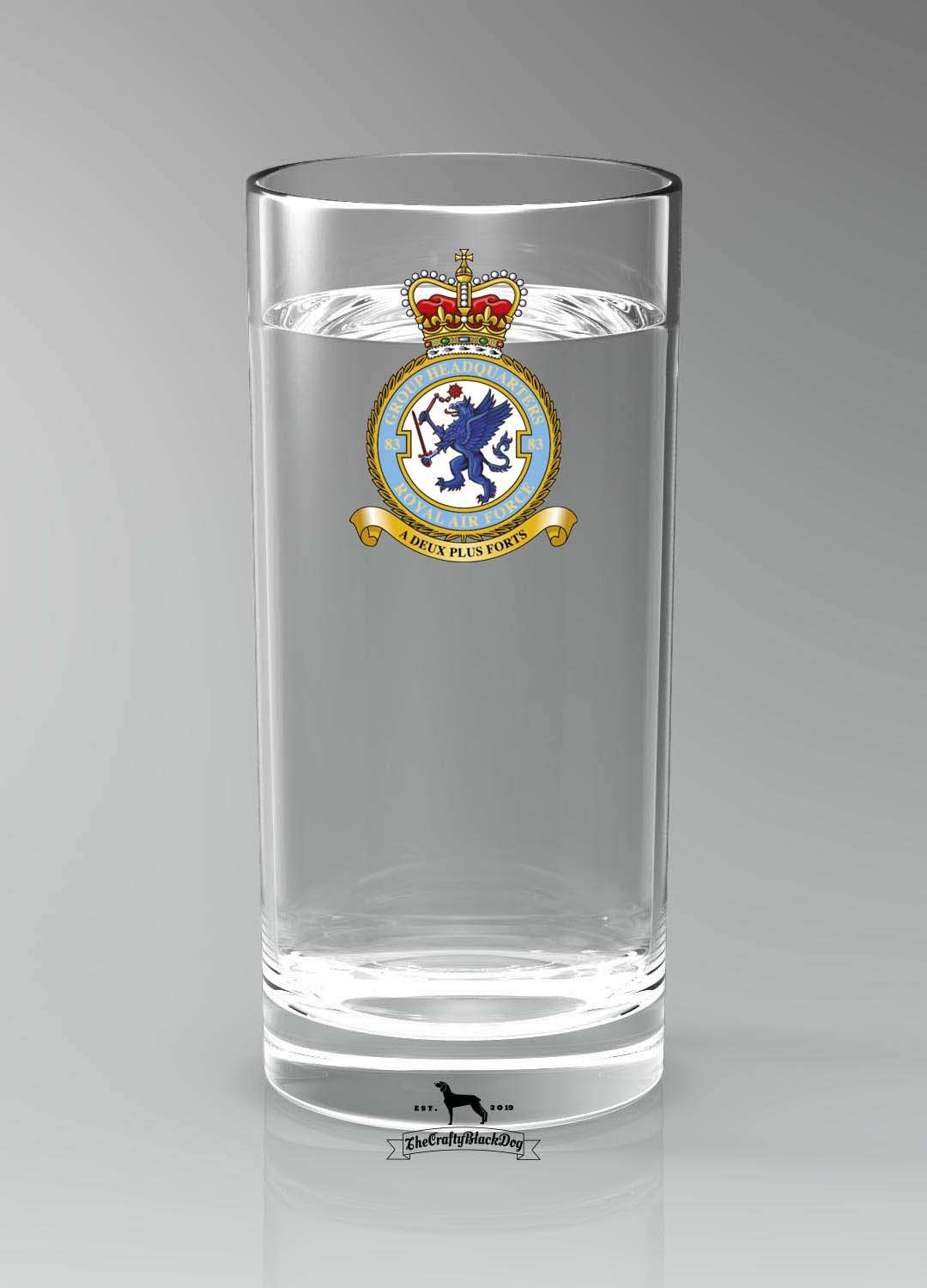 Group Headquarters No 83 Group RAF - Straight Gin/Mixer/Water Glass