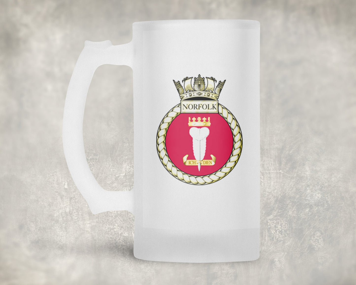 HMS Norfolk - Frosted Stein/Tankard/Beer Mug - Frosted Stein/Tankard/Beer Mug