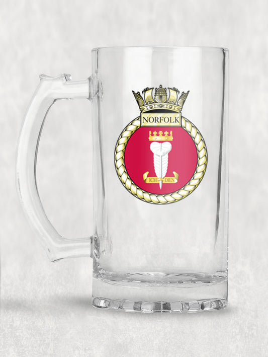 HMS Norfolk - Tankard/Beer Mug/Stein