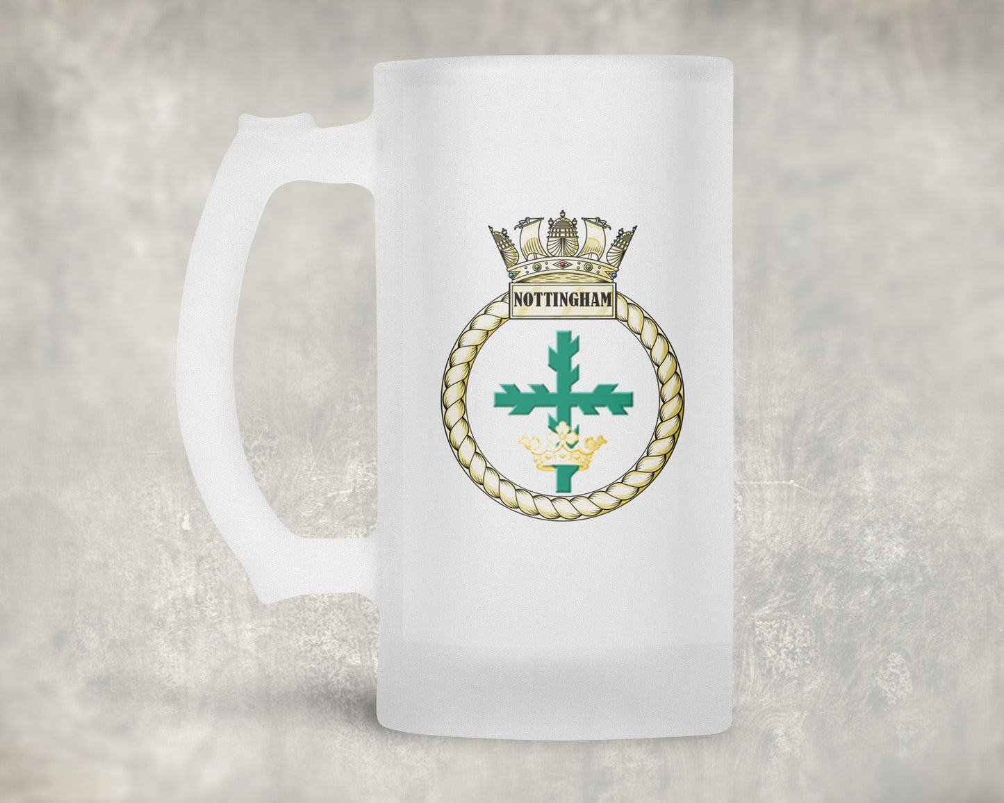 HMS Nottingham - Frosted Stein/Tankard/Beer Mug - Frosted Stein/Tankard/Beer Mug