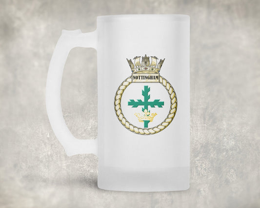 HMS Nottingham - Frosted Stein/Tankard/Beer Mug - Frosted Stein/Tankard/Beer Mug