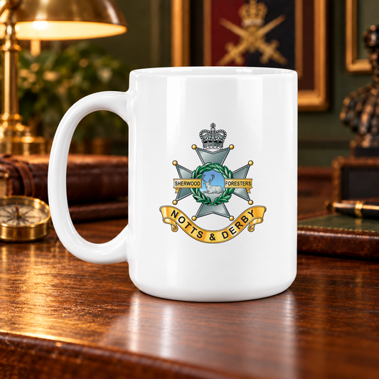 Notts & Derby (Sherwood Foresters) - 15oz Mug | The Crafty Black Dog