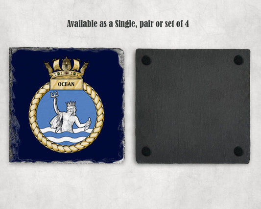 HMS Ocean - Slate Coaster