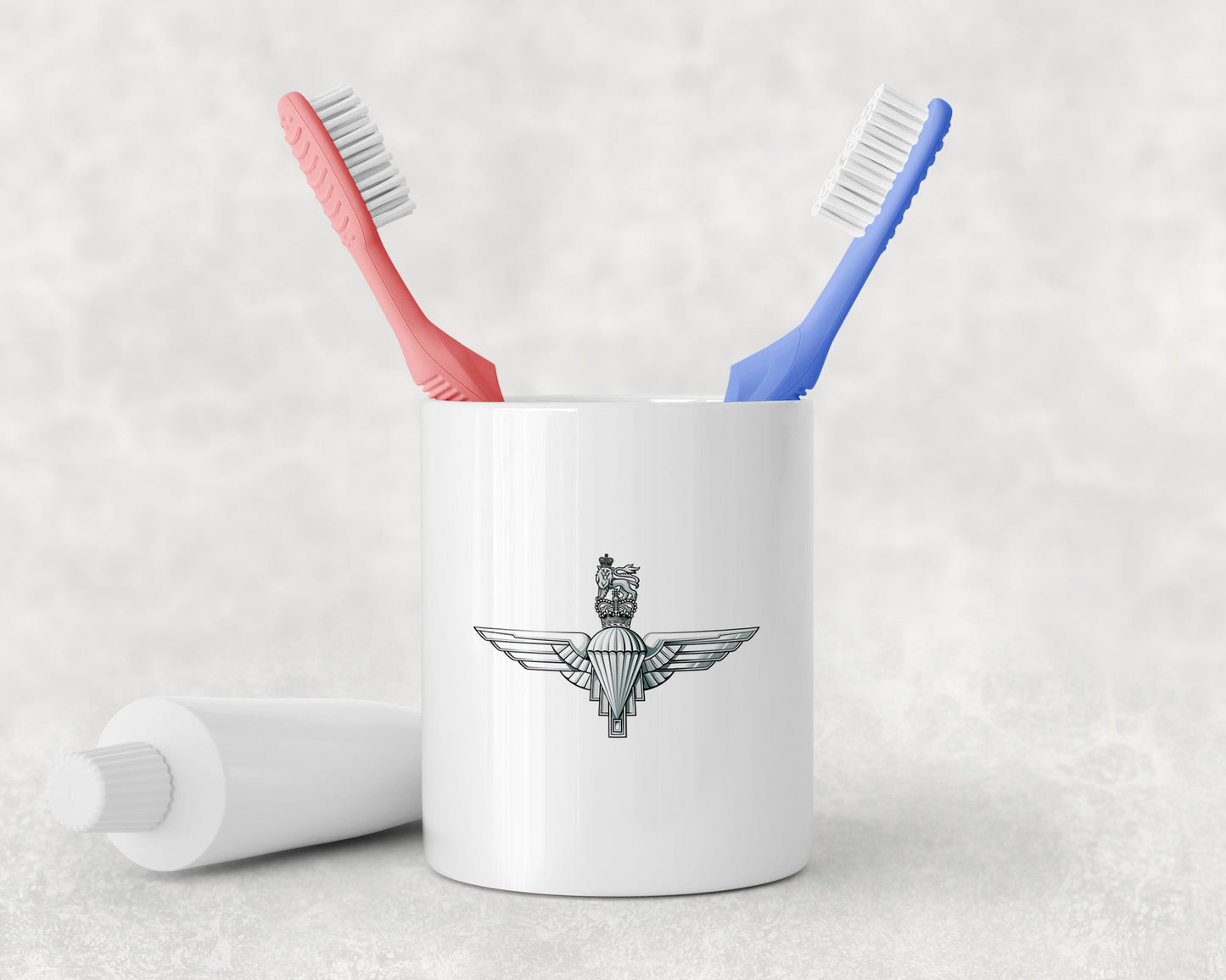 Parachute Regiment Cap Badge - Toothbrush Holder and Soap Dispenser