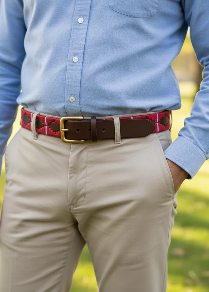 Parachute Regiment Leather Polo Belt with Para Wings | Pampeano