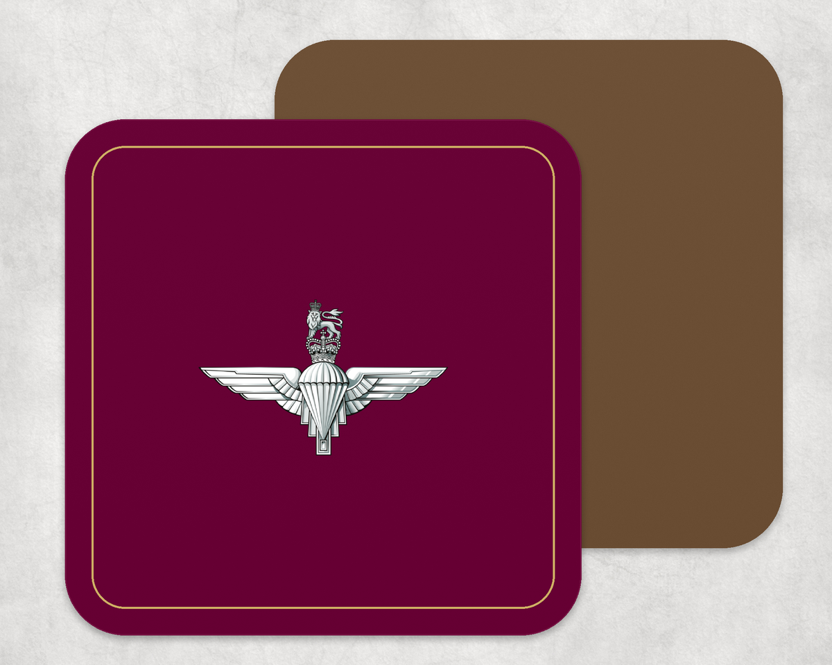 Parachute Regt - Placemats — PARA_Gold_Hardback_Coaster