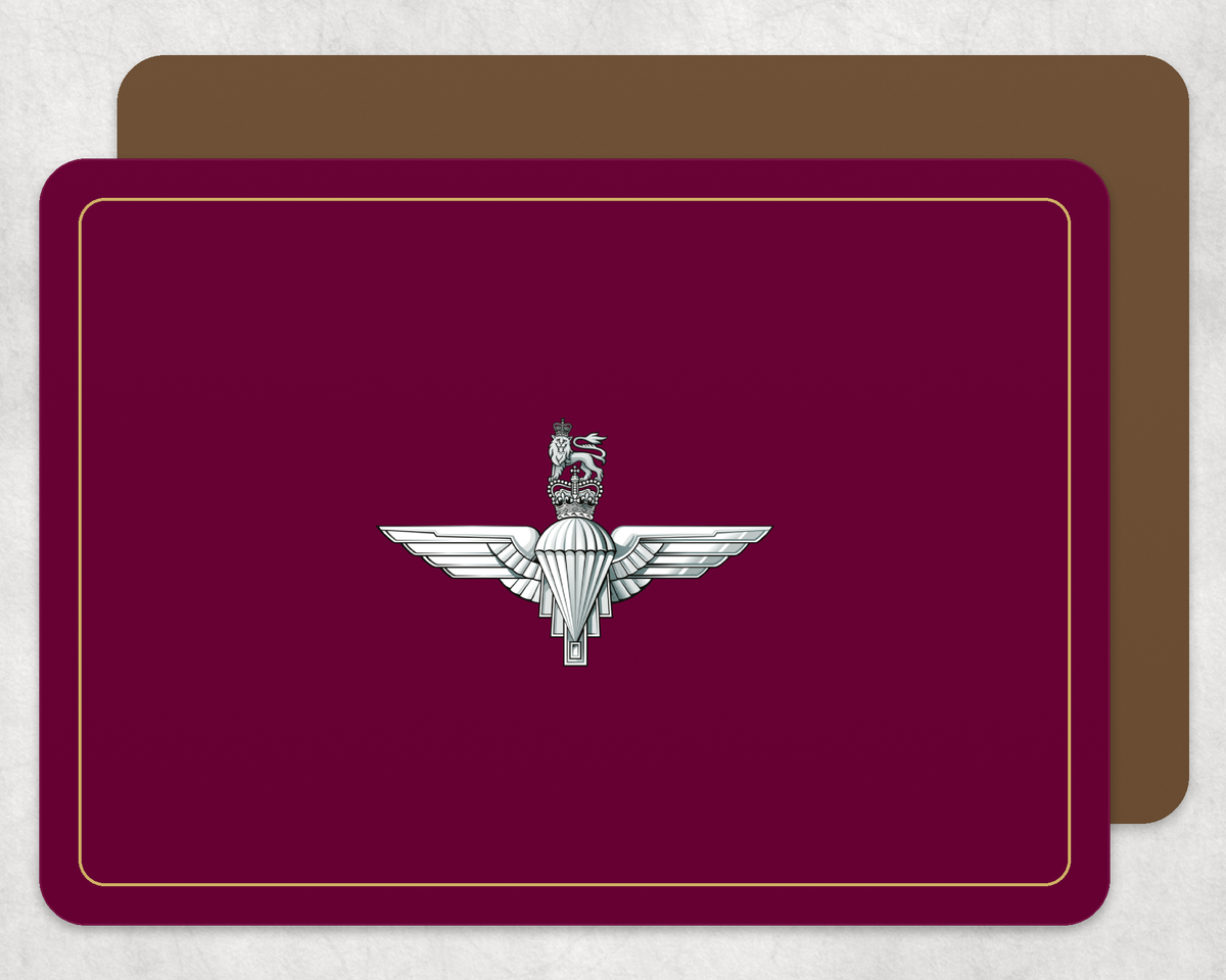 Parachute Regt - Placemats — PARA_Gold_Hardback_Placemat copy