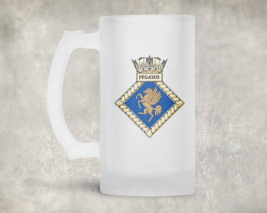 HMS Pegasus - Frosted Stein/Tankard/Beer Mug - Frosted Stein/Tankard/Beer Mug