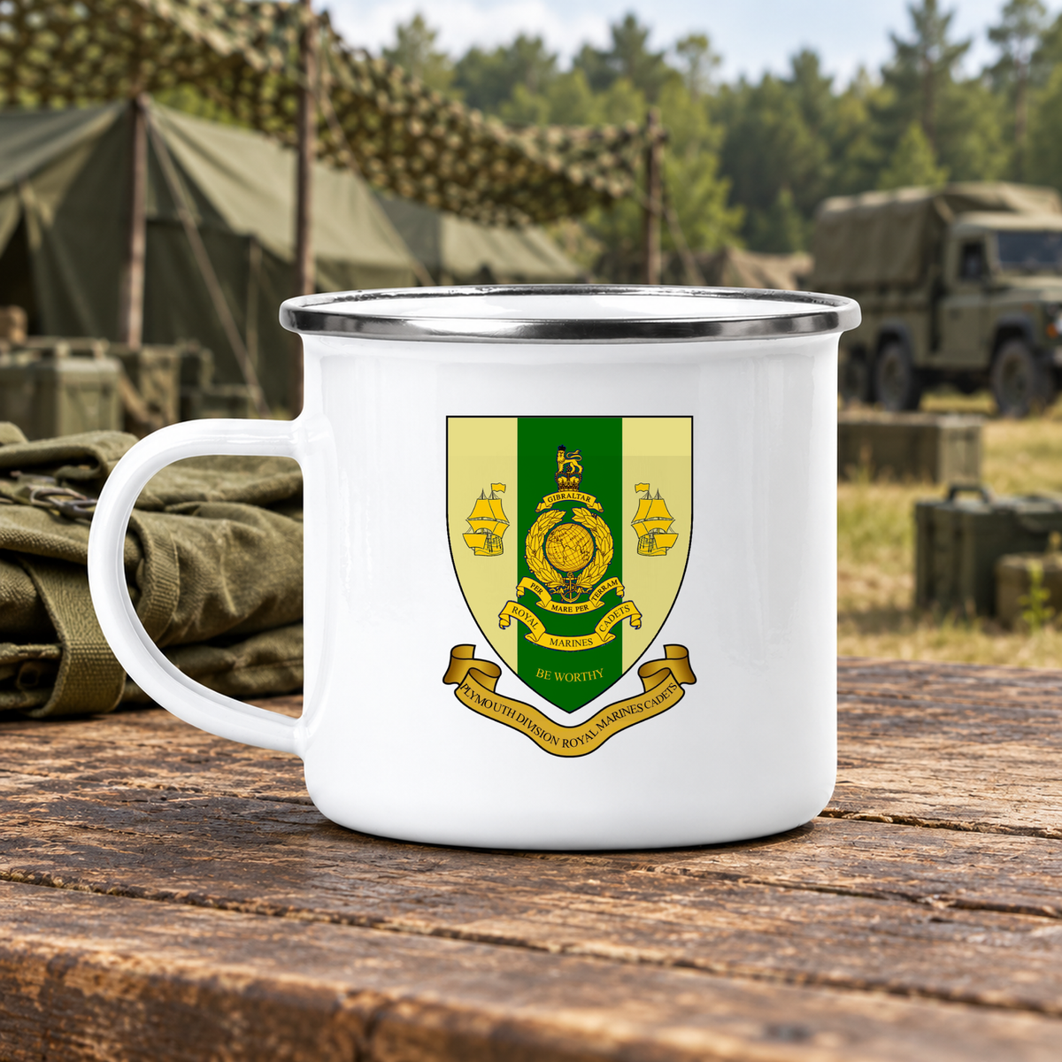 Plymouth Royal Marines Cadets - Enamel Camping Mug | The Crafty Black Dog