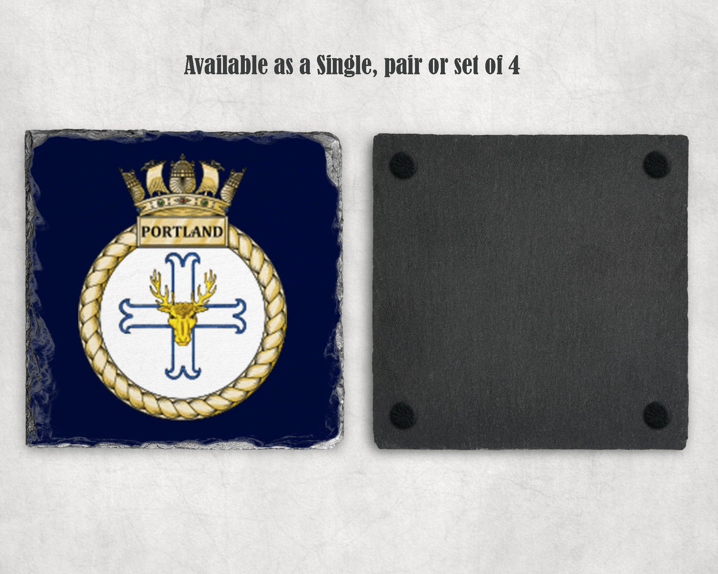 HMS Portland - Slate Coaster