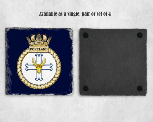 HMS Portland - Slate Coaster