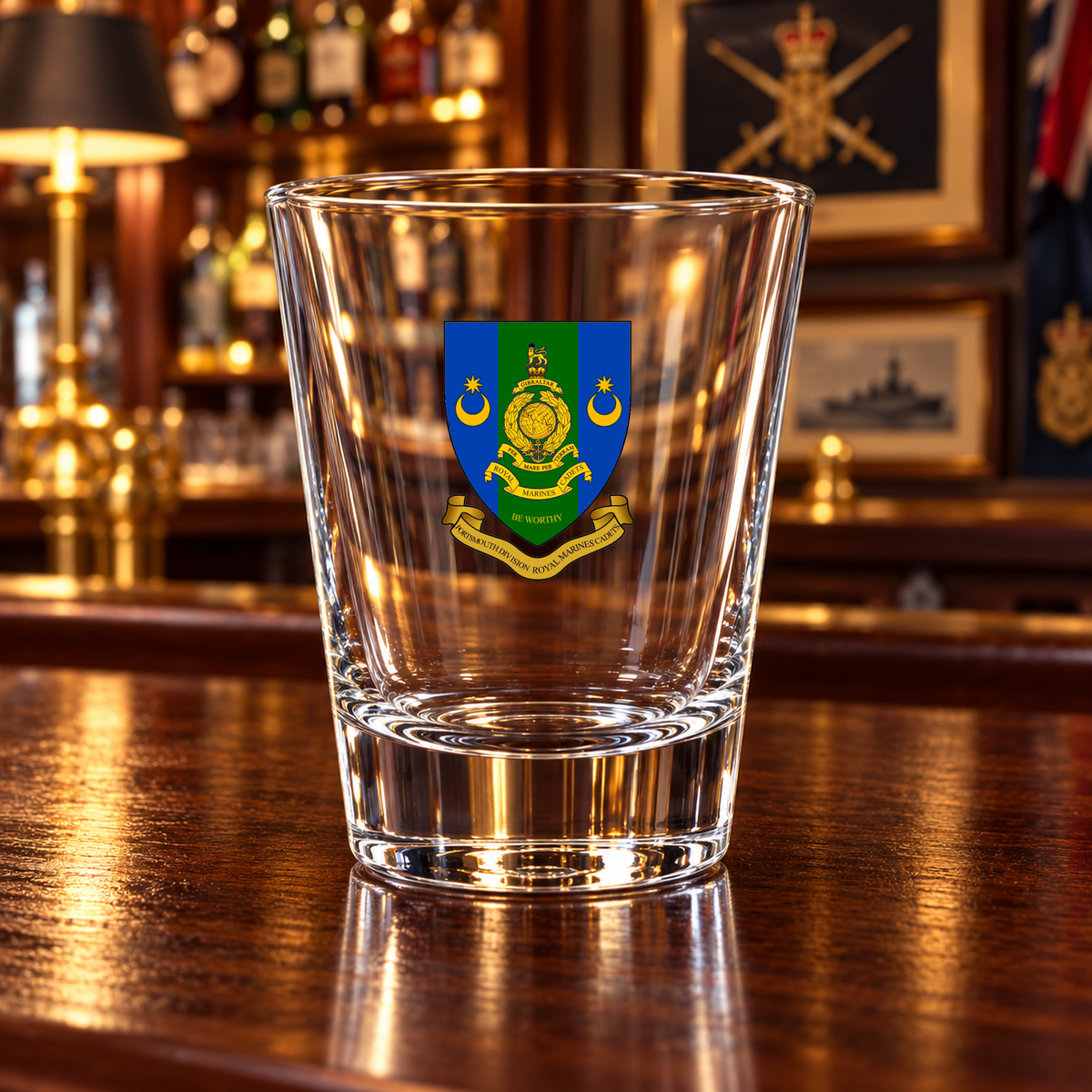 Portsmouth Royal Marines Cadets - Shot Glasses | The Crafty Black Dog — Frosted_Shot_Glass_Military_Bar_Smart_Object copy