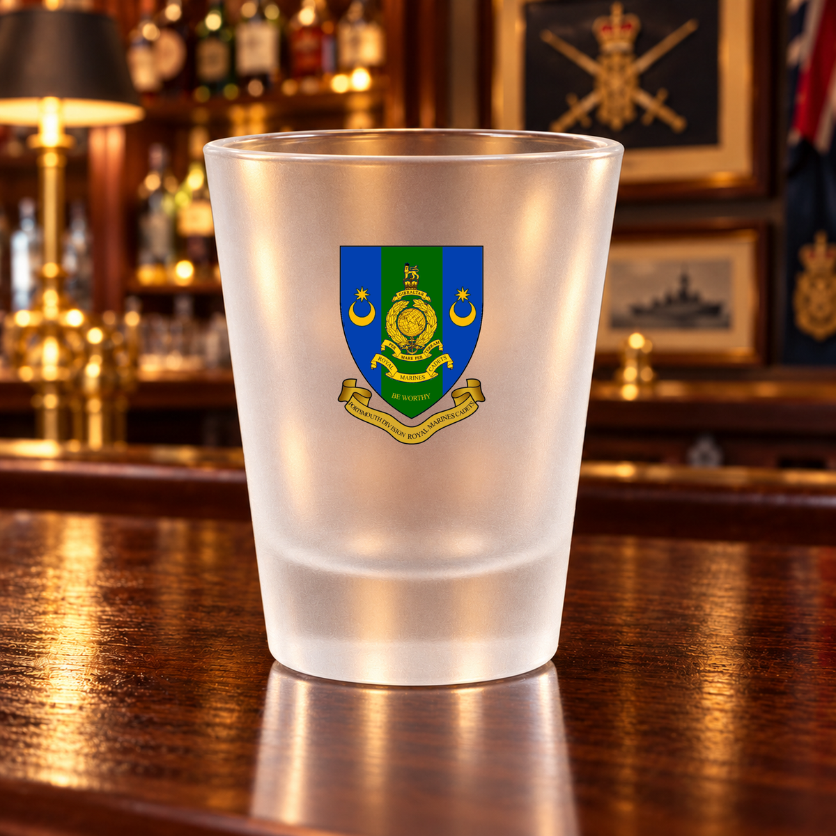 Portsmouth Royal Marines Cadets - Shot Glasses | The Crafty Black Dog — Clear_Shot_Glass_Military_Bar_Smart_Object copy