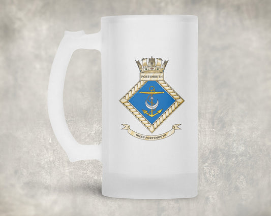 HMNB Portsmouth - Frosted Stein/Tankard/Beer Mug - Frosted Stein/Tankard/Beer Mug