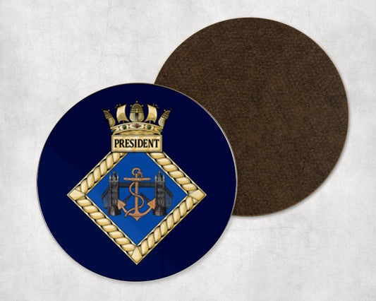 HMS President - Round Coaster Set