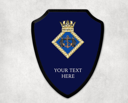 HMS President - Royal Navy Printed Wall Shield