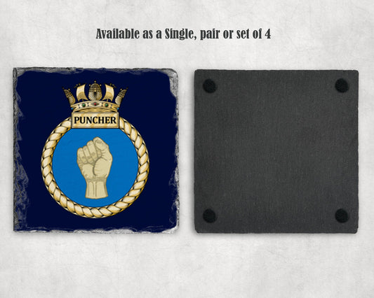 HMS Puncher - Slate Coaster