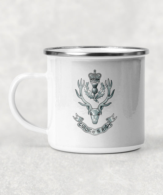 Queen's Own Highlanders (Seaforth and Camerons) - Enamel Mug