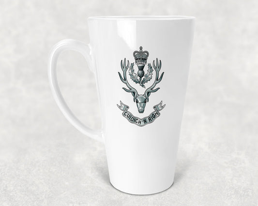 Queen's Own Highlanders (Seaforth and Camerons) - Latte Mug 17oz