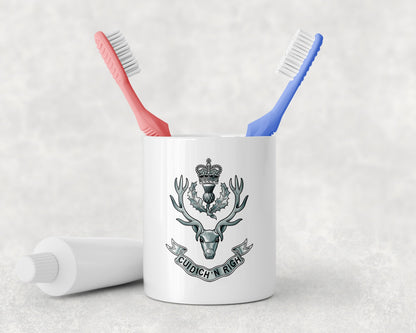 Queen's Own Highlanders (Seaforth and Camerons) - Toothbrush Holder and Soap Dispenser