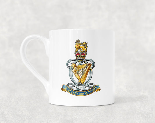 Queen's Royal Hussars - Bone China Mug