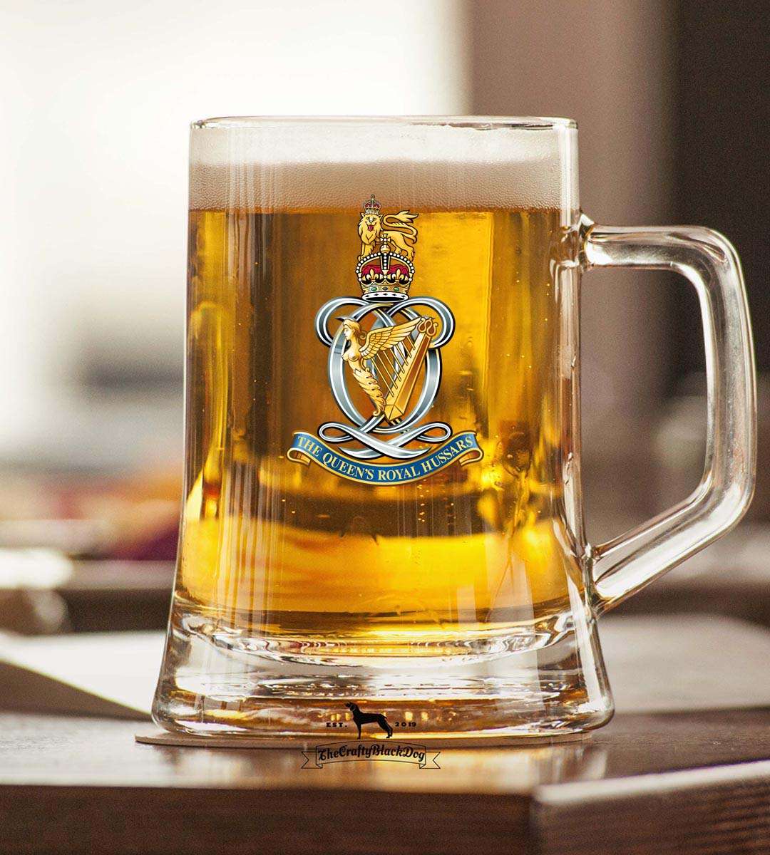 Queen's Royal Hussars - TANKARD (New King's Crown)