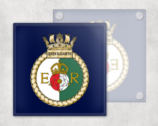 HMS Queen Elizabeth - Glass Coaster