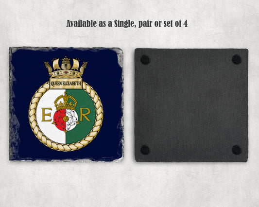 HMS Queen Elizabeth - Slate Coaster