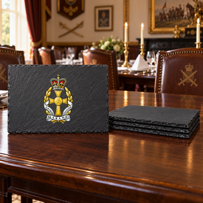 Queens Alexandria Royal Army Nursing Corps (QARANC) - Slate Placemat & Coaster Set | The Crafty Black Dog — Slate_Placemat_Set_4_Military_Dining_Smart_Object copy