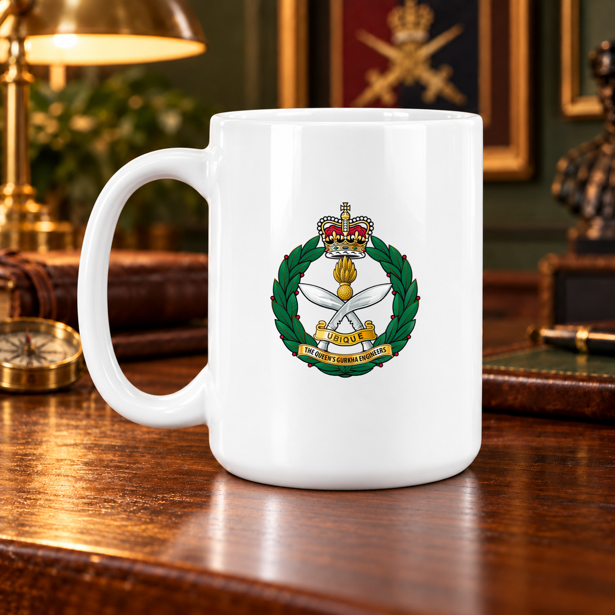 Queens Gurkha Engineers Crest - 15oz Mug | The Crafty Black Dog