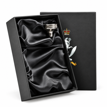 Queens Gurkha Signals - Hip Flask | The Crafty Black Dog â€” Hip_Flask_Rear_Lid_SHOPIFY_Smart_Object