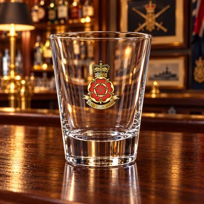 Queens Lancashire Regiment - Shot Glasses | The Crafty Black Dog — Frosted_Shot_Glass_Military_Bar_Smart_Object copy